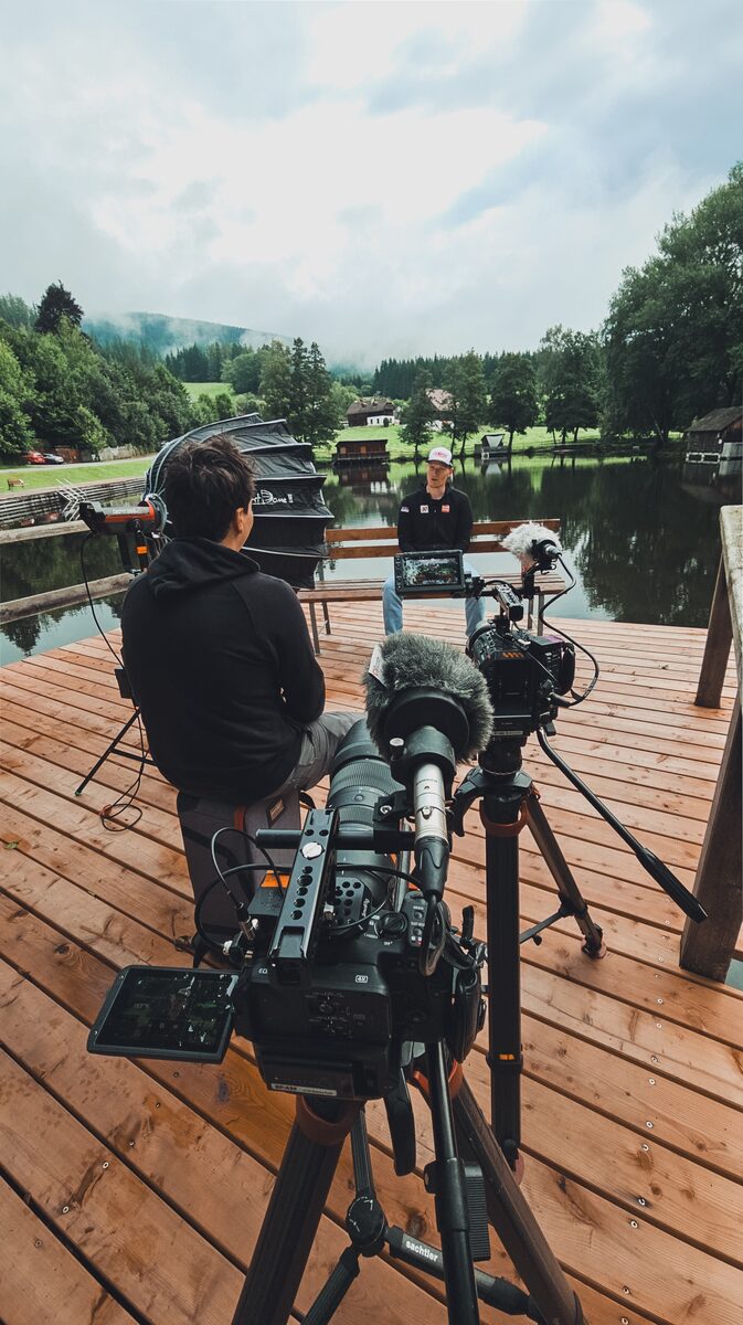 Behind the Scenes – Outdoor Interview Setup